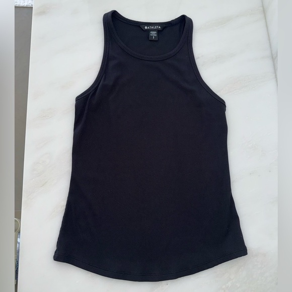 Signature Rib Tank- Black - Picture 2 of 3